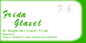 frida glasel business card